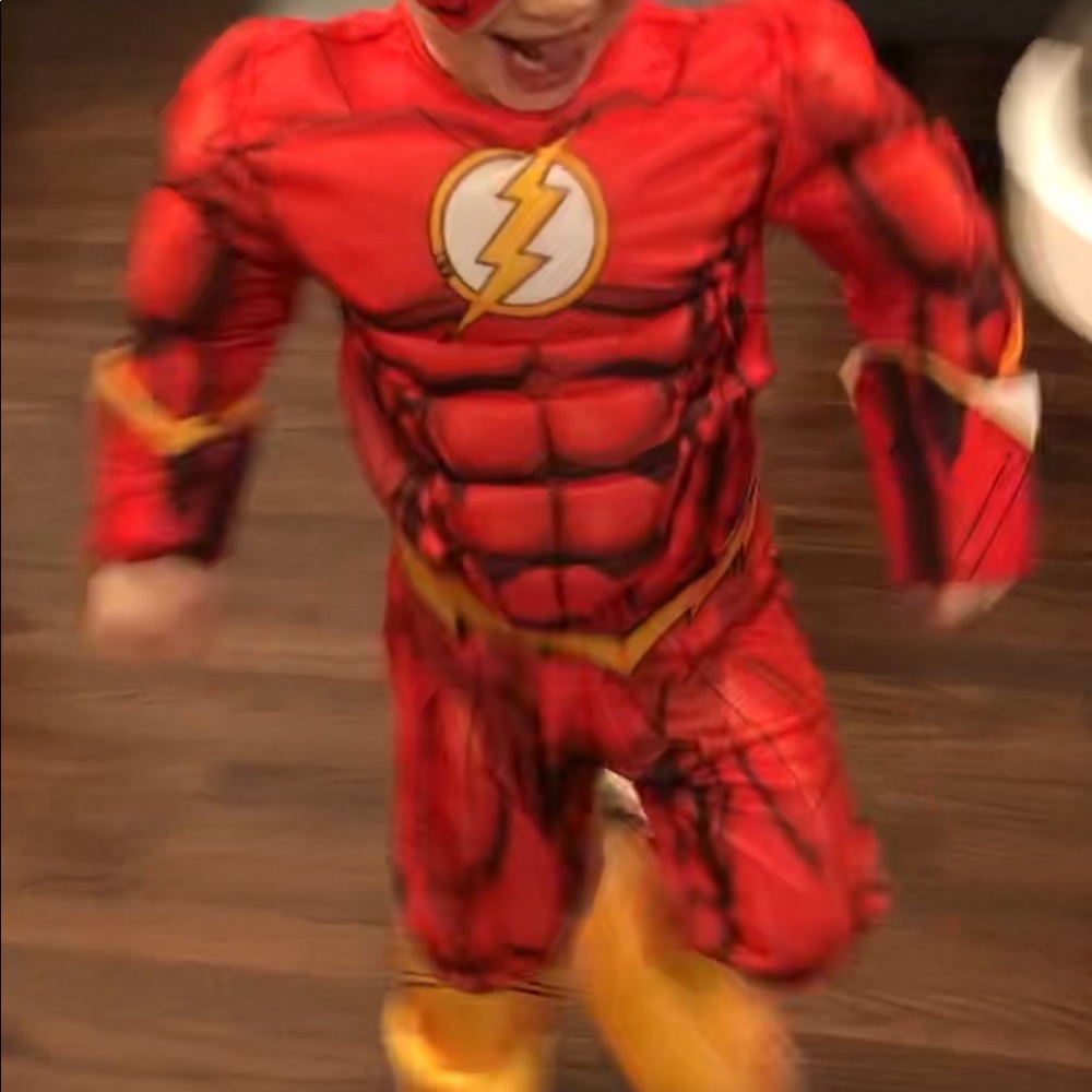 The Flash Halloween costume 3 yo